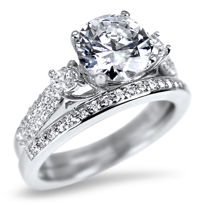 CZ Wedding Engagement Ring Set for Women