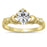 His Her Celtic Wedding Engagement Ring Set 14k Gold Plated Silver