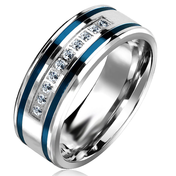 His and Her 3 Piece TRIO Wedding Ring Set