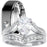 His Her Silver Stainless Steel Wedding Ring Set