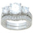 His Hers TRIO Wedding Engagement Ring Set