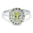 Peridot Green CZ Wedding Engagement Ring Set