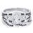 LaRaso & Co 1 Carat White Black Simulated Diamond Wedding Engagement Ring Set