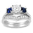 His and Her TRIO Wedding Engagement Ring Set for Couples