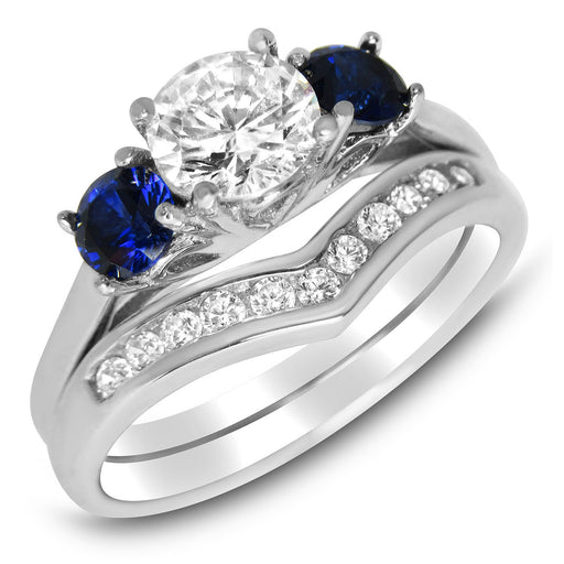 CZ Wedding Engagement Ring Set for Women