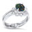 LaRaso & Co 1 Carat Fire Opal Silver Wedding Engagement Ring Set for Women