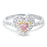 LaRaso & Co 1 Carat Pink Heart Cut Wedding Engagement Ring Set 14K Rose Gold Plated Silver