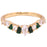 His and Hers Wedding Set 14K Gold Plated Silver Emerald Green