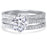 Solitaire CZ Wedding Engagement Ring Set