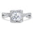 Sterling Silver CZ Wedding Engagement Ring Set