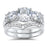 Round Brilliant CZ Wedding Engagement Ring Set