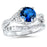 CZ Wedding Engagement Ring Set