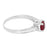 1 Carat Red Simulated Ruby July Birthstone Engagement Promise Ring for Women