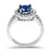 His Her Silver Titanium Wedding Engagement Ring Set