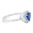 1 Carat Blue Simulated Sapphire September Birthstone Engagement Promise Ring for Women Size 10