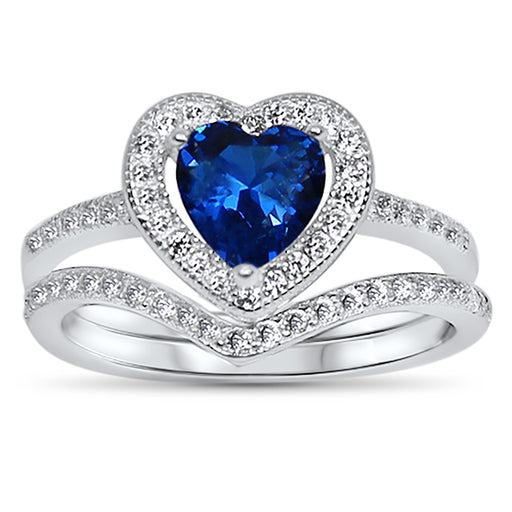 CZ Wedding Engagement Ring Set for Women