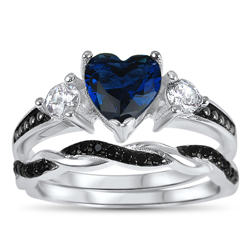 CZ Wedding Engagement Ring Set for Women