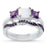 White Opal Wedding Engagement Ring Set