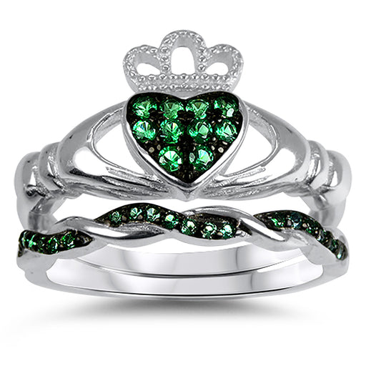 CZ Wedding Engagement Ring Set for Women