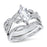 Marquise Cut Sterling Silver Vintage CZ Wedding Engagement Ring Set for Women