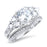 Round Brilliant CZ Wedding Engagement Ring Set