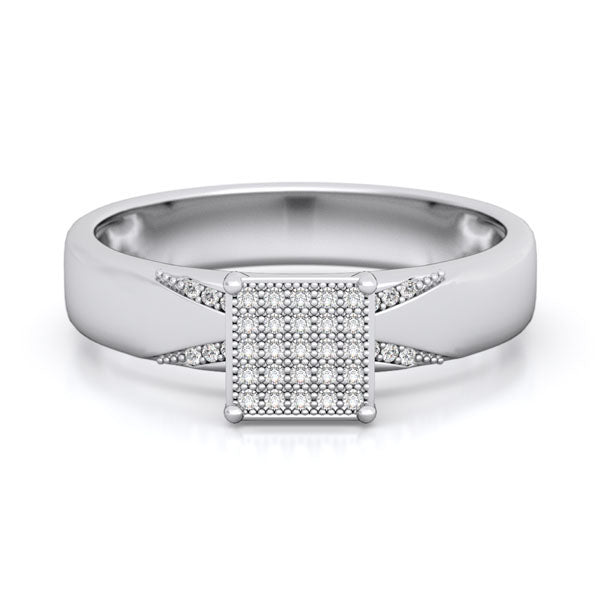 His Her Micro Pave Wedding Engagement Couples Ring Set