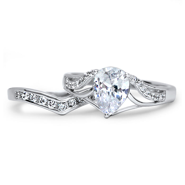 His and Her 3 Piece TRIO Wedding Engagement Ring Set