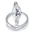 Sterling Silver CZ Wedding Engagement Ring Set for Women