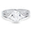 His Her Silver Stainless Steel Wedding Ring Set