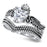 His & Hers TRIO wedding rings set