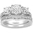 His Her Affordable TRIO Wedding Ring Set